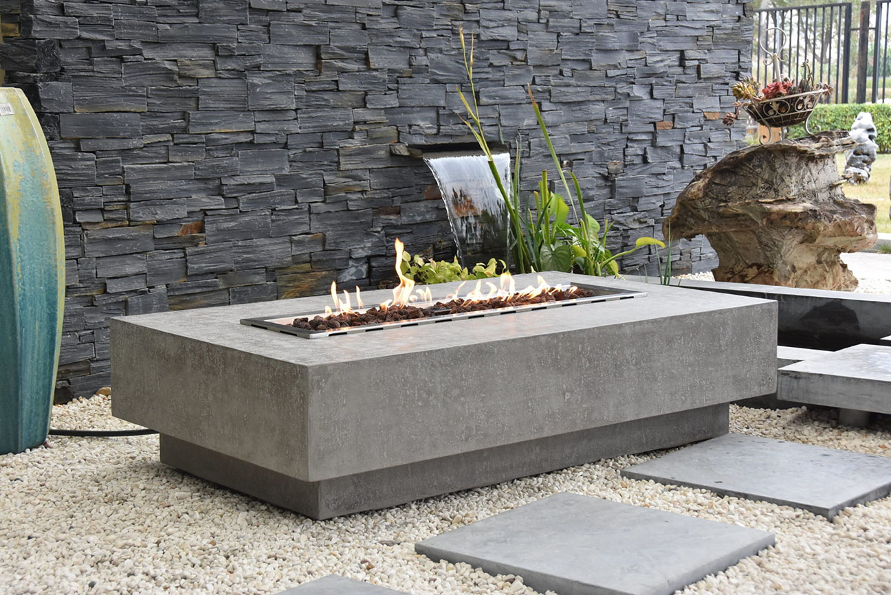 Outdoor Rectangular Gas Fire Pit 800 - Image 2