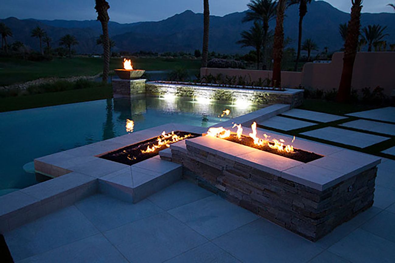 Outdoor Rectangular Gas Fire Pit 800 - Image 4