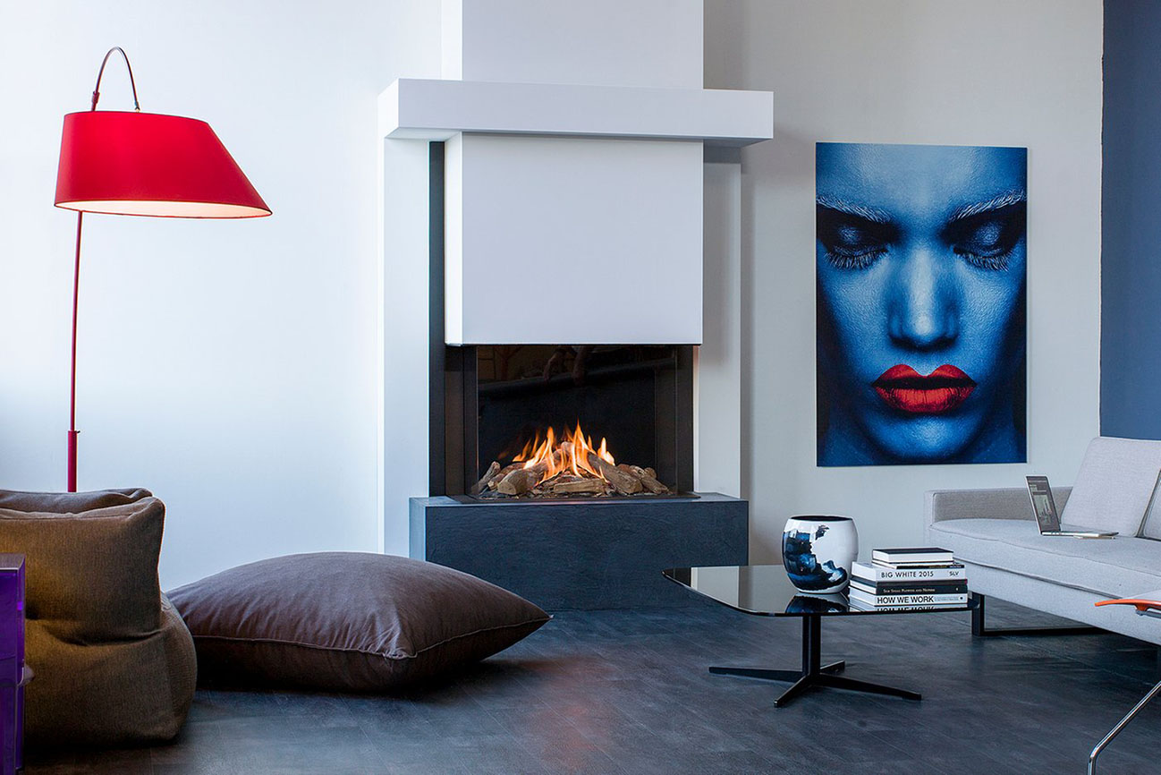 Faber Matrix iii Three-Sided Gas Fireplace