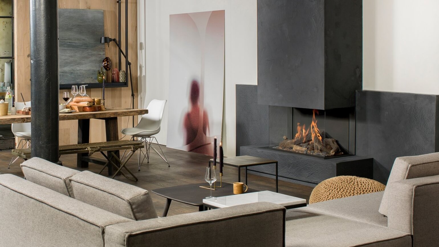Faber Matrix iii Three-Sided Gas Fireplace - Image 5
