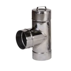 Stainless Steel 90 Degree T-Piece for Single Wall Pipes (150Dia x 90Deg)